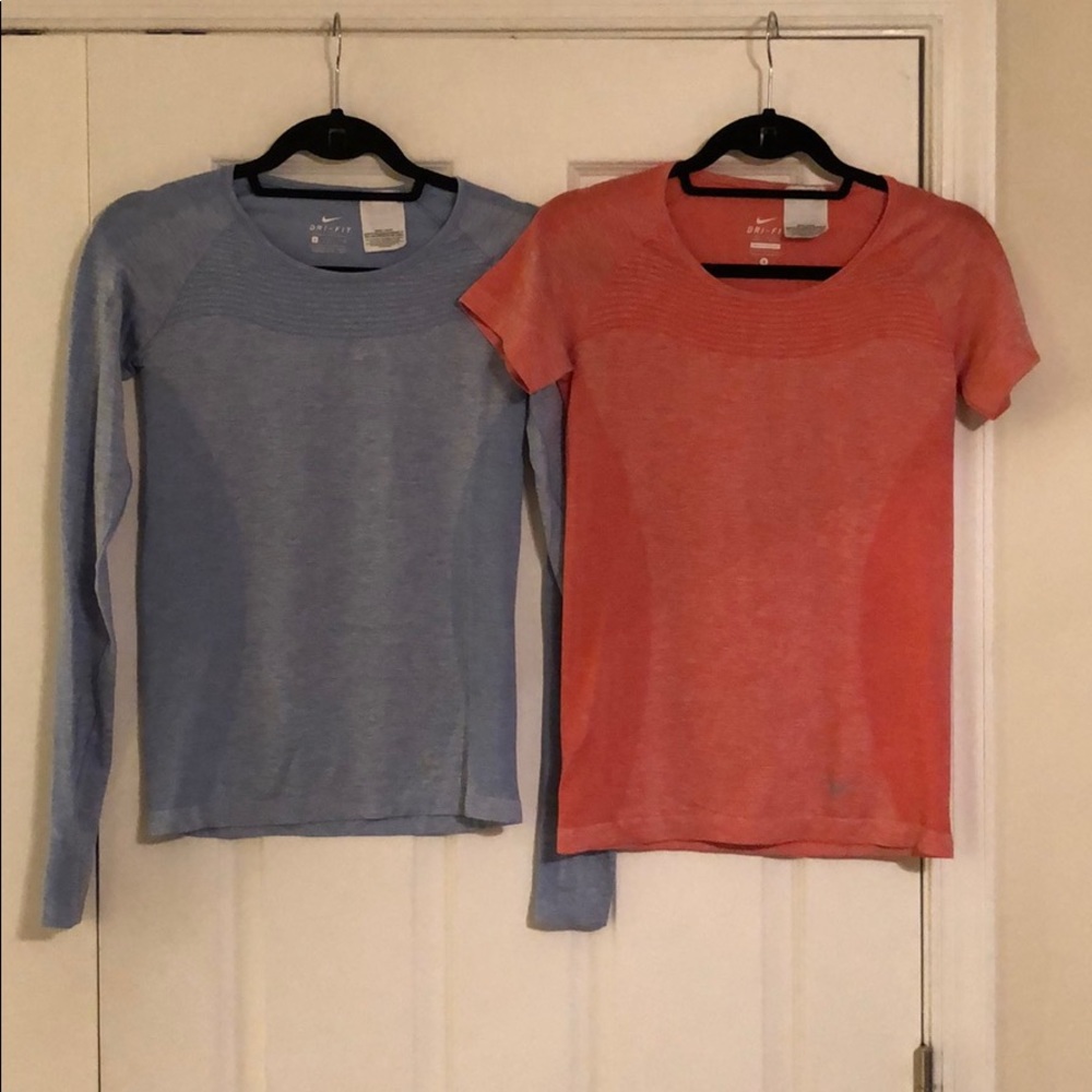 2 Nike Dry-Fit Shirts (1 Long, 1 Short) - Size S